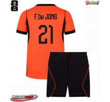 Holandia Frenkie de Jong #21 Koszulka Podstawowa dzieci MŚ 2026 Krótki Rękaw (+ krótkie spodenki)